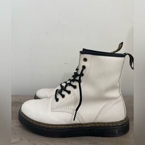 Doc Martens White Zavala Combat Lace-up Ankle Boots Men Size US 9